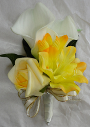 Lemon & Golden Yellow Calla Lily, Rose & Freesia